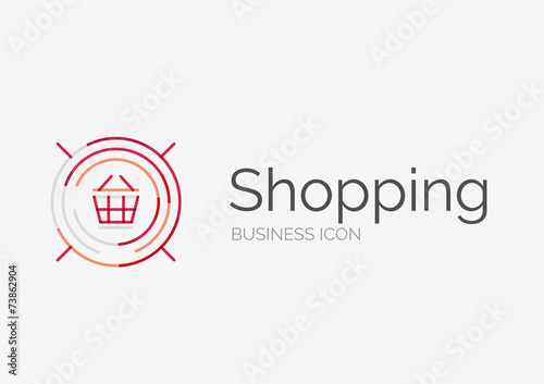 Thin line neat design logo, shopping cart icon Free Download Thin line neat design logo, shopping cart icon - GFXLoad