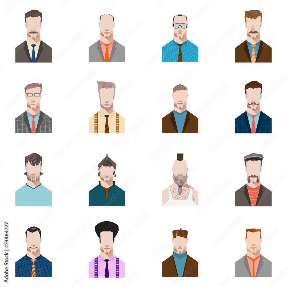 male face mustache and beard and sunglasses, flat style male face mustache and beard and sunglasses, flat style