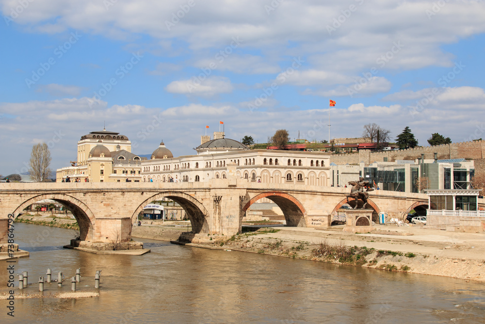 Stone Bridge in Skopje, Macedonia
