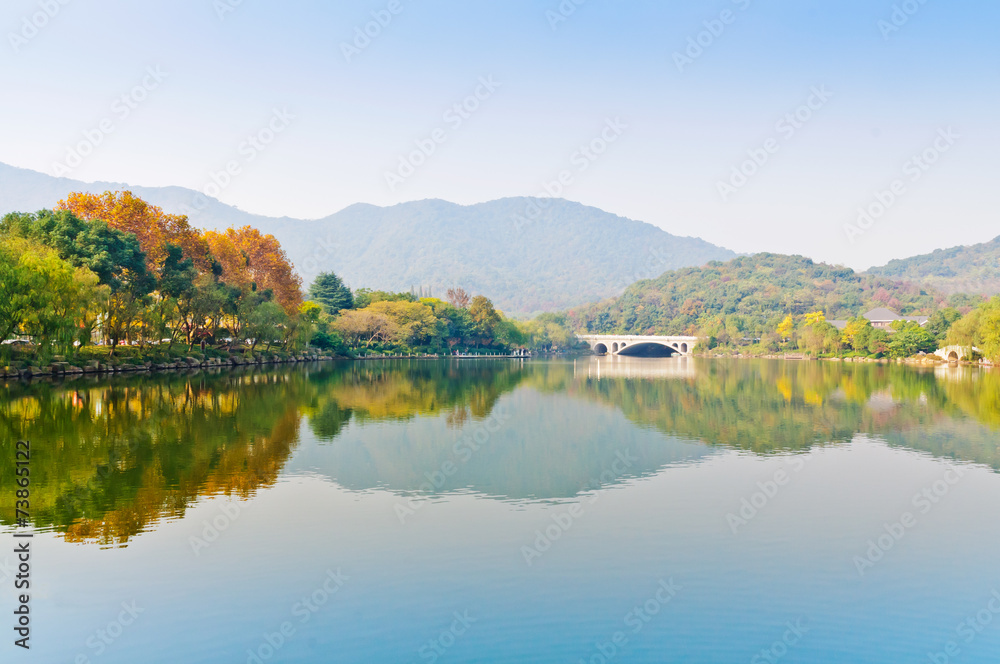 China hangzhou beautiful scenery in the park