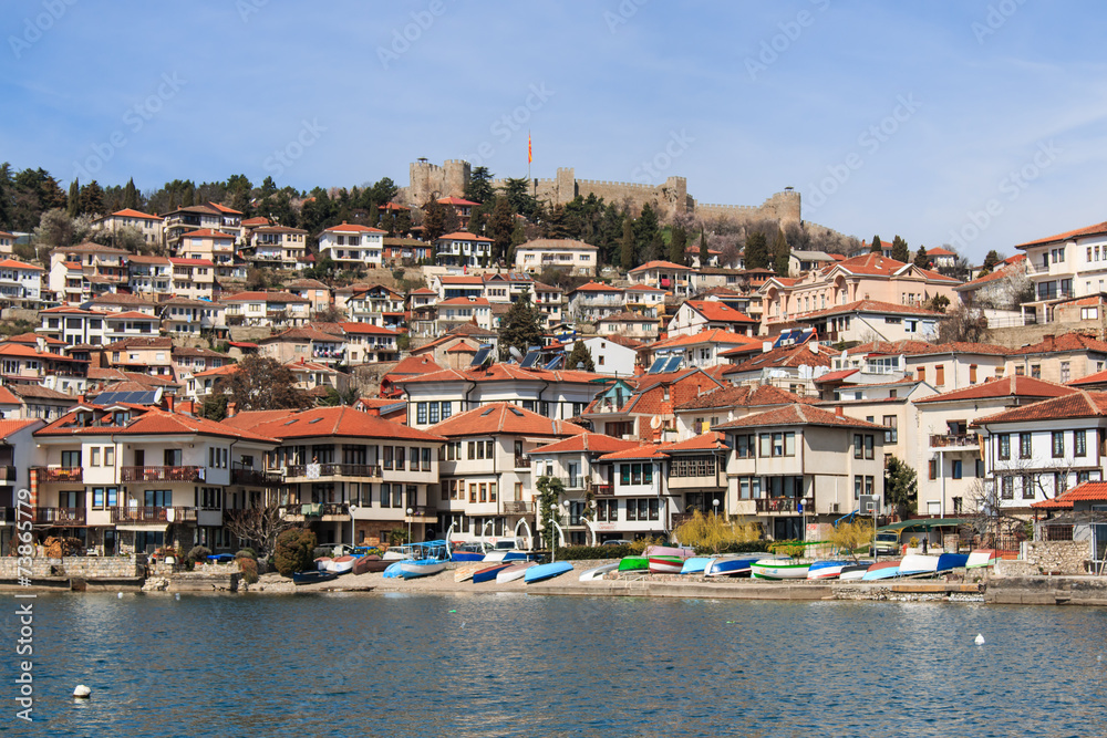 Ohrid lake, old town and fortress
