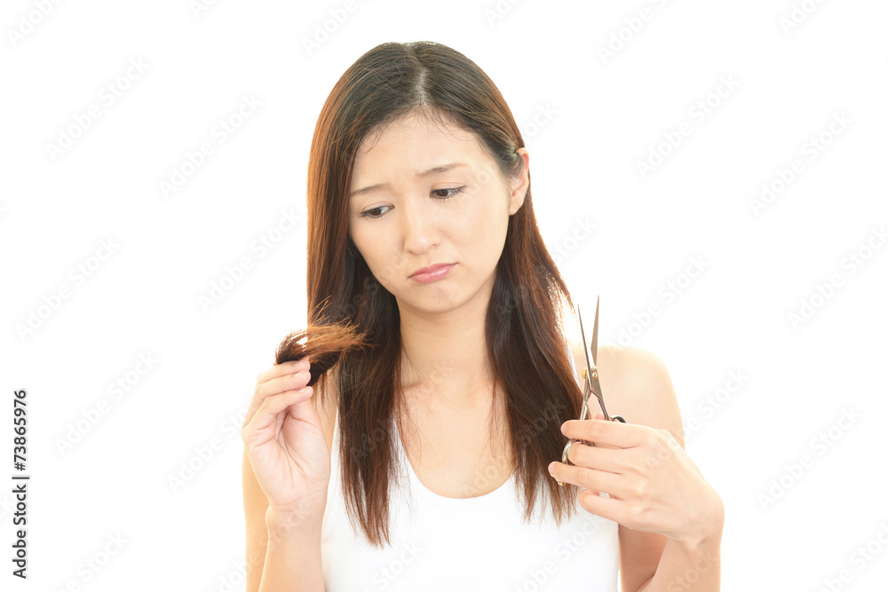 がっかりした表情の女性 がっかりした表情の女性
