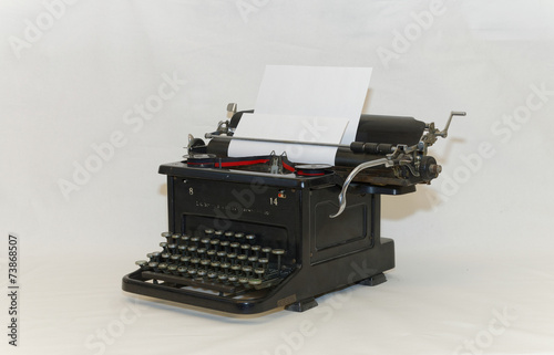 Old typewriter - front sideview