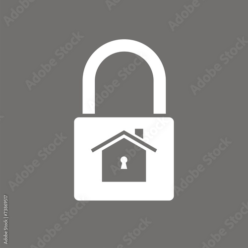 Icono candado casa FO