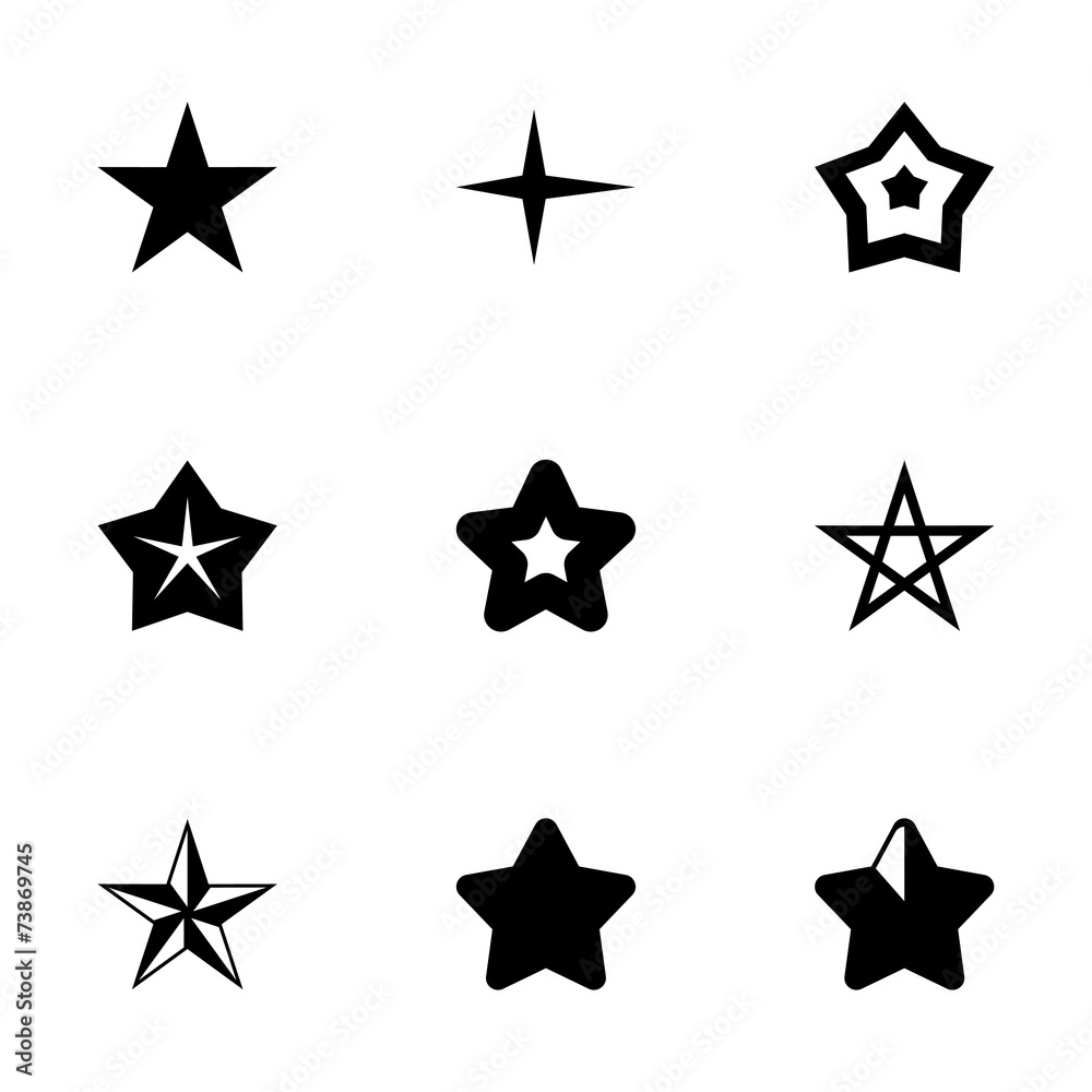Obraz premium Vector stars icon set