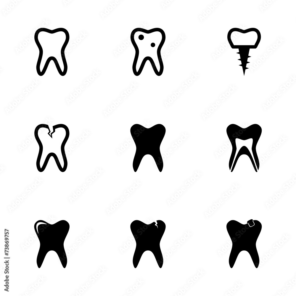 Vector teech icon set Vector teech icon set