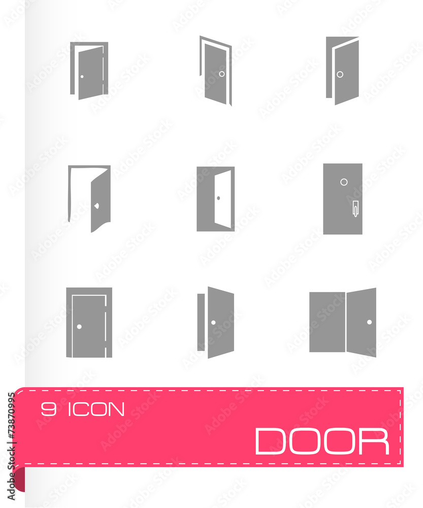 Vector door icon set