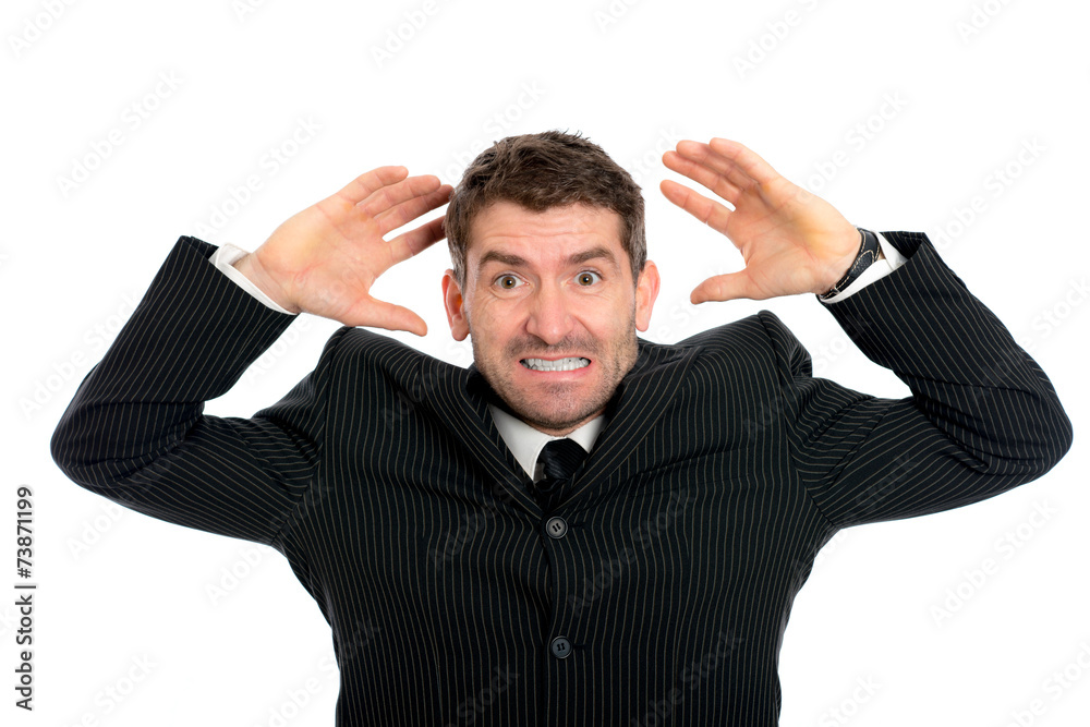 businessman in excitement