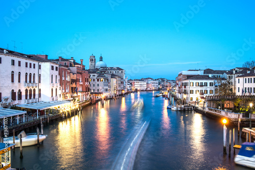 Grand Canal in sunset time  Venice