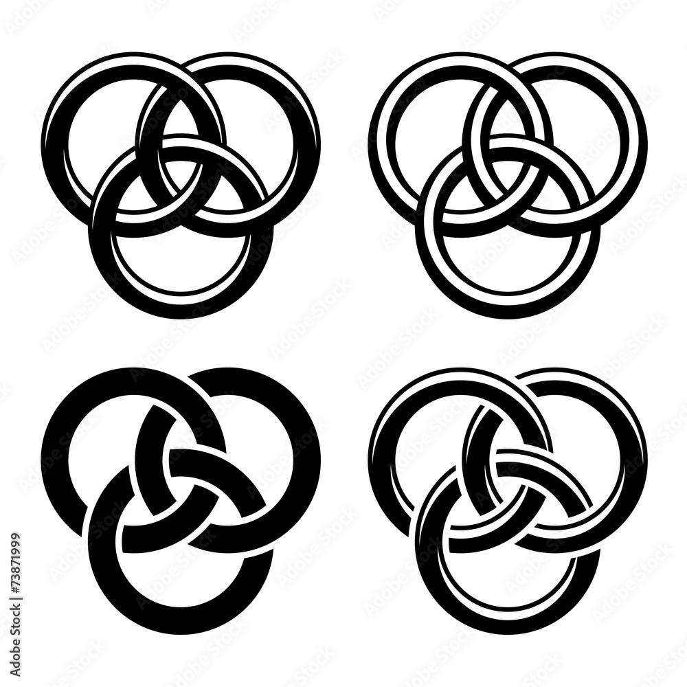 vector Celtic knot black white symbols vector Celtic knot black white symbols