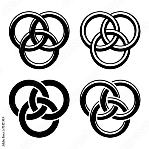 vector Celtic knot black white symbols
