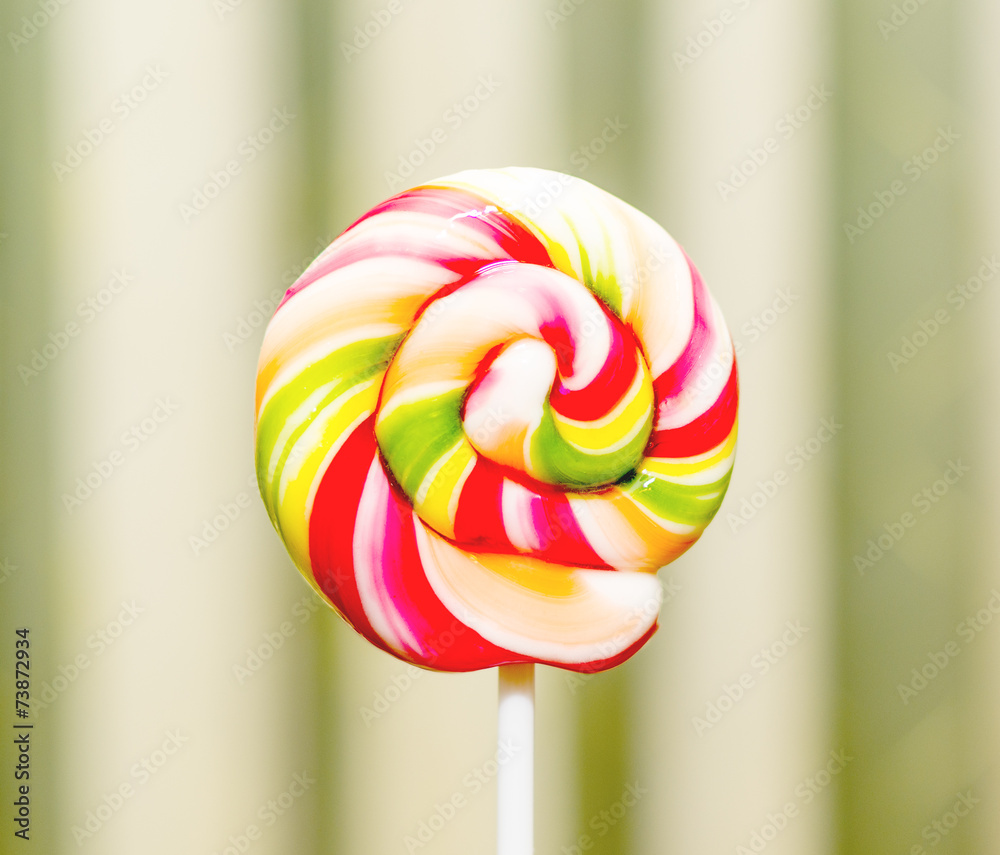 Tasty colorful lollipop