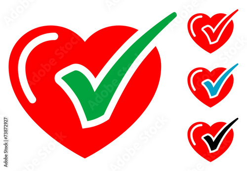 Pictograma corazon sano con varios colores
