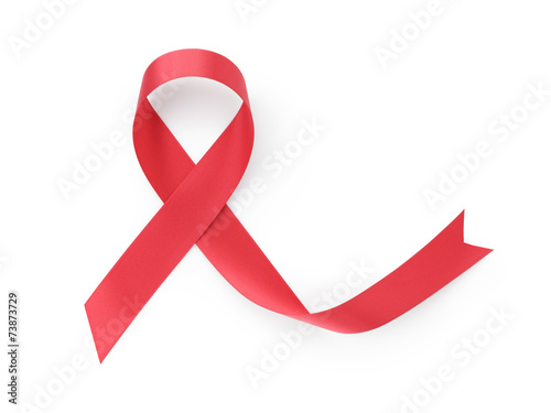 Obraz na płótnie aids red awarness ribbon