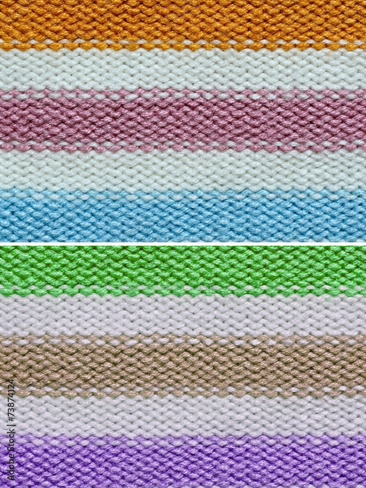 Set Knitted wool texture background Set Knitted wool texture background