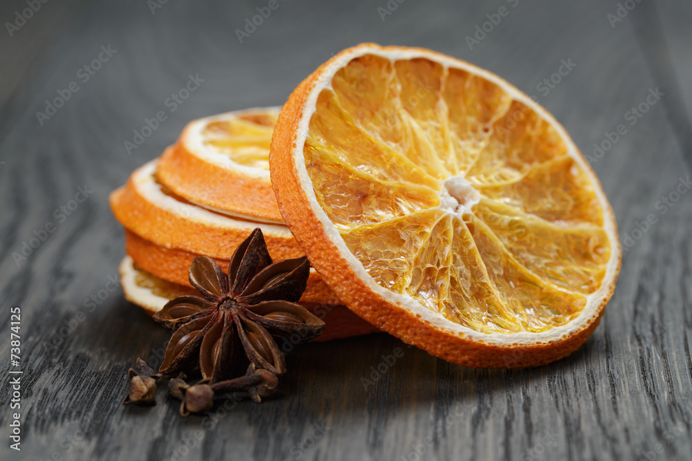 dried orange slices with anise star dried orange slices with anise star