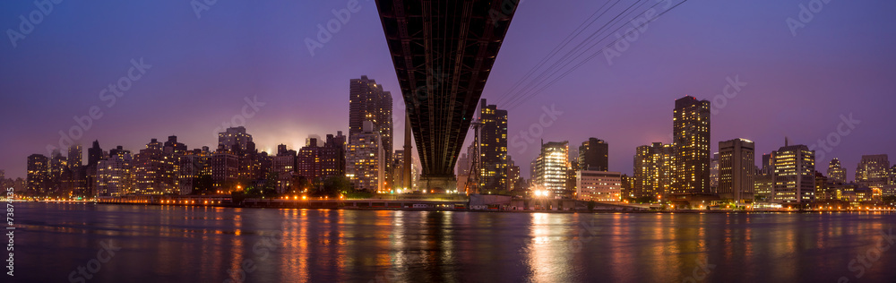 Obraz premium Queen Bridge, New York skyline