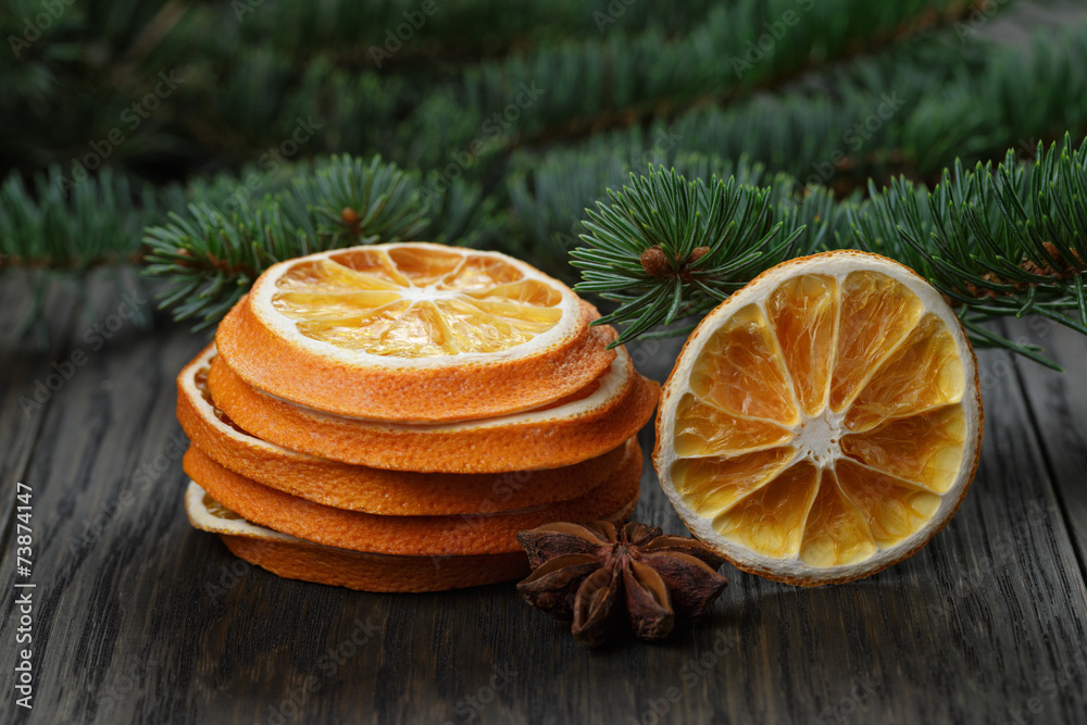 dried orange slices with anise star dried orange slices with anise star