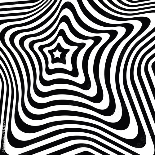 Black hole: a modern optical art background like star texture