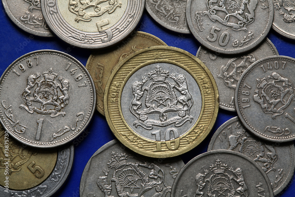 Naklejka premium Coins of Morocco