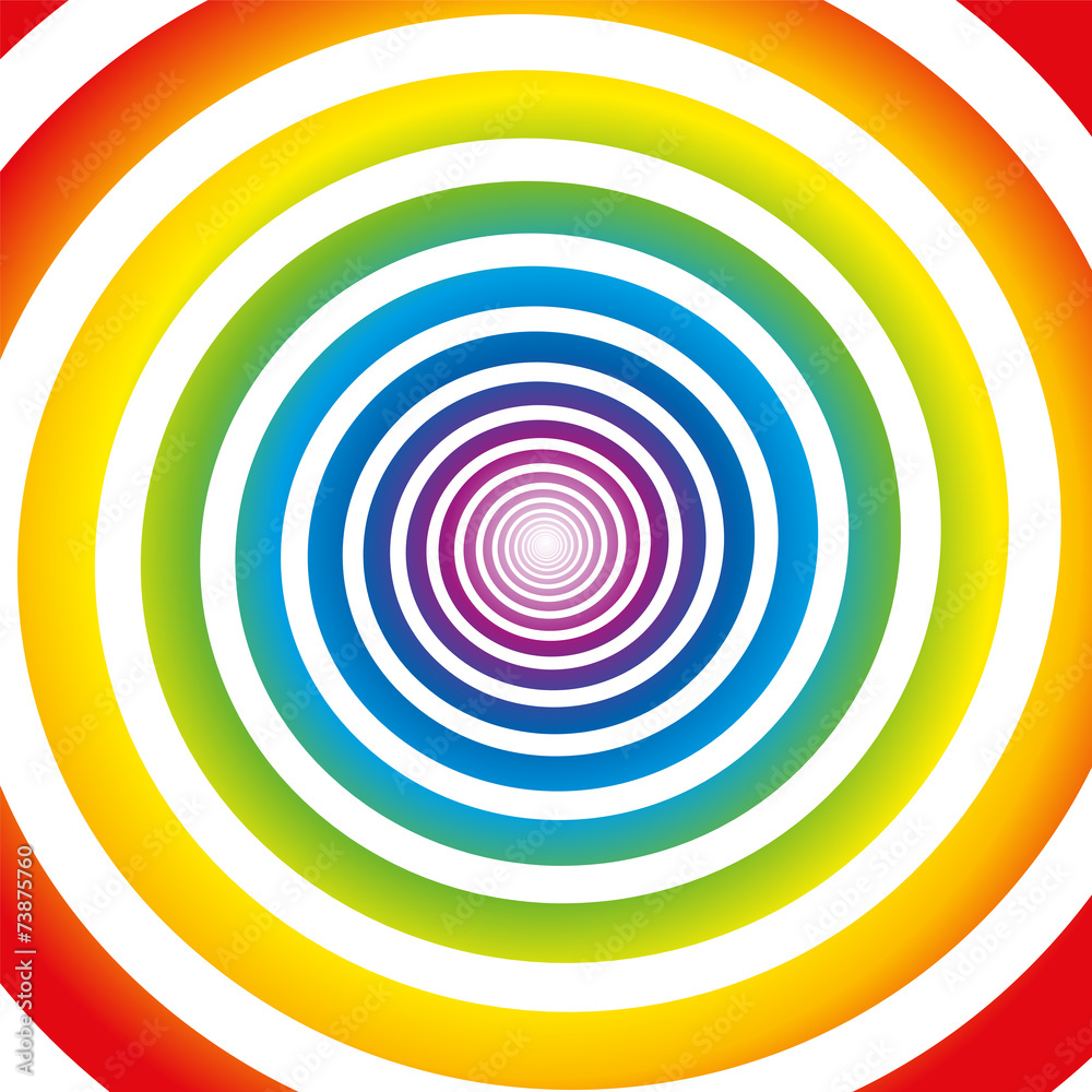 Rainbow Spiral White Rainbow Spiral White