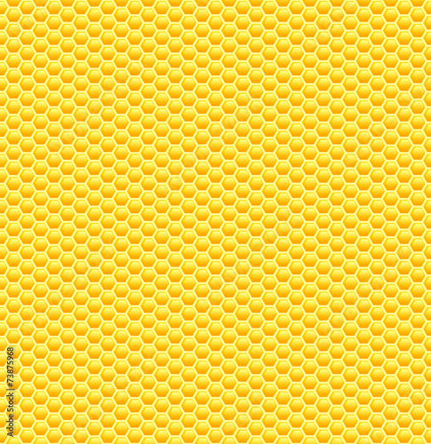 Seamless glossy yellow honeycomb pattern.