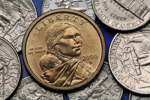 Coins of USA. Sacagawea Dollar photo