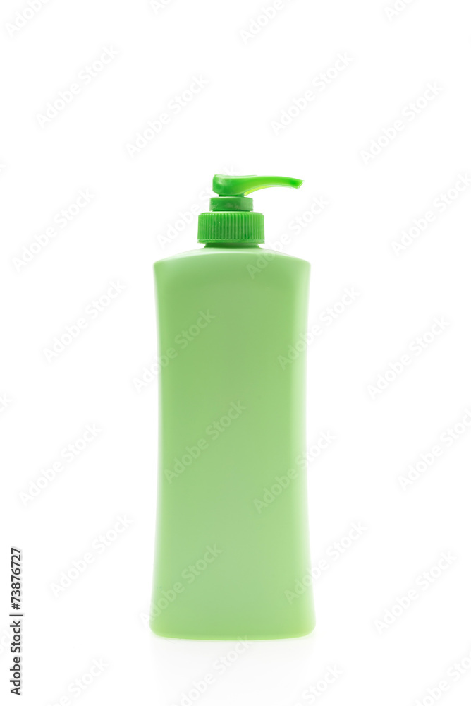 Plastic lotion bottle isolated Plastic lotion bottle isolated