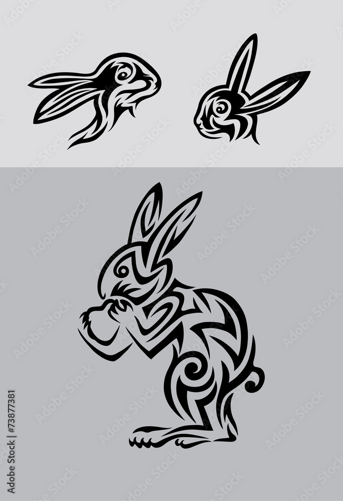 Rabbit Tattoos, Designs And Ideas : Page 51 | Pochoir silhouette,  Illustration de lapin, Silhouette animaux