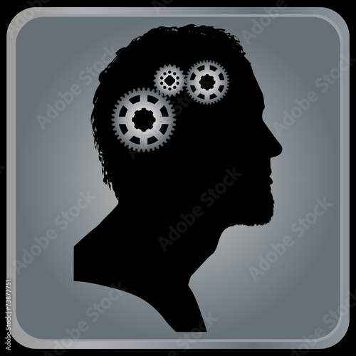 Vector silhouette of a man.