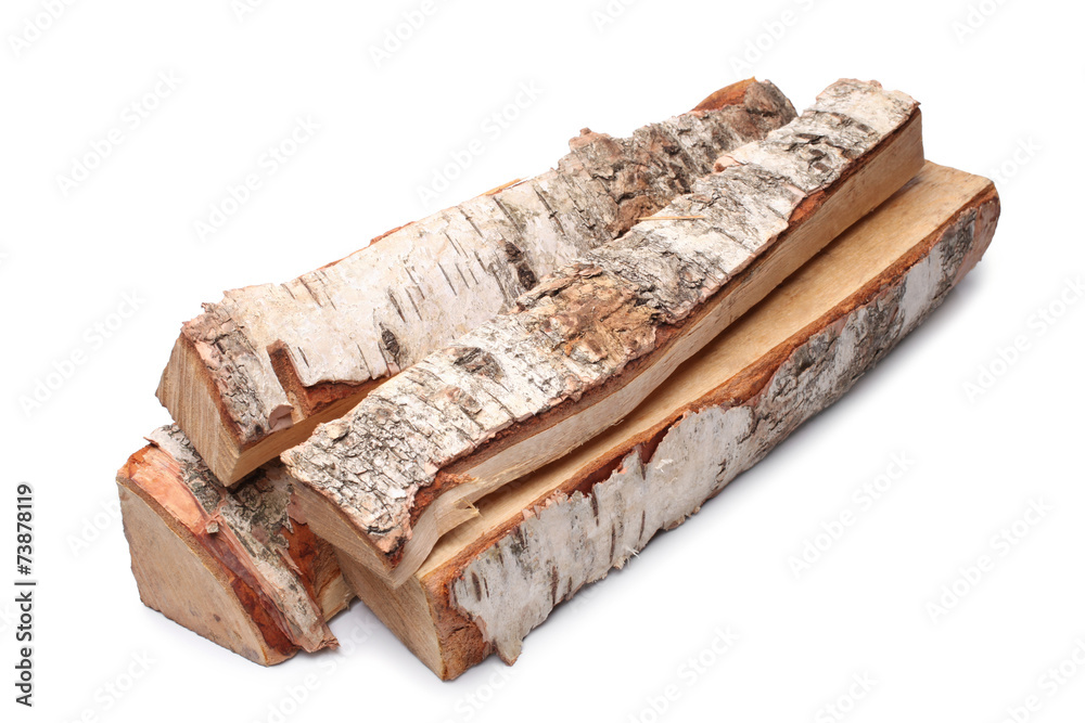 Naklejka premium Birch firewood