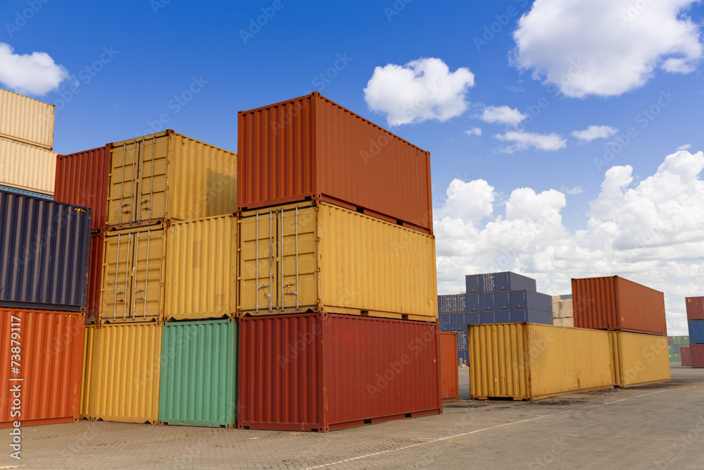stacks of colorful cargo containers stacks of colorful cargo containers