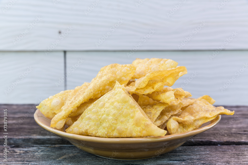 isolated Deep Fried Wonton isolated Deep Fried Wonton