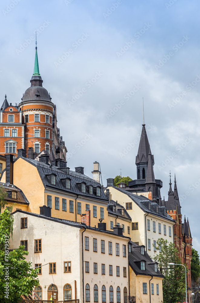 Fototapeta premium Ppanorama of the Old Town in Stockholm, Sweden