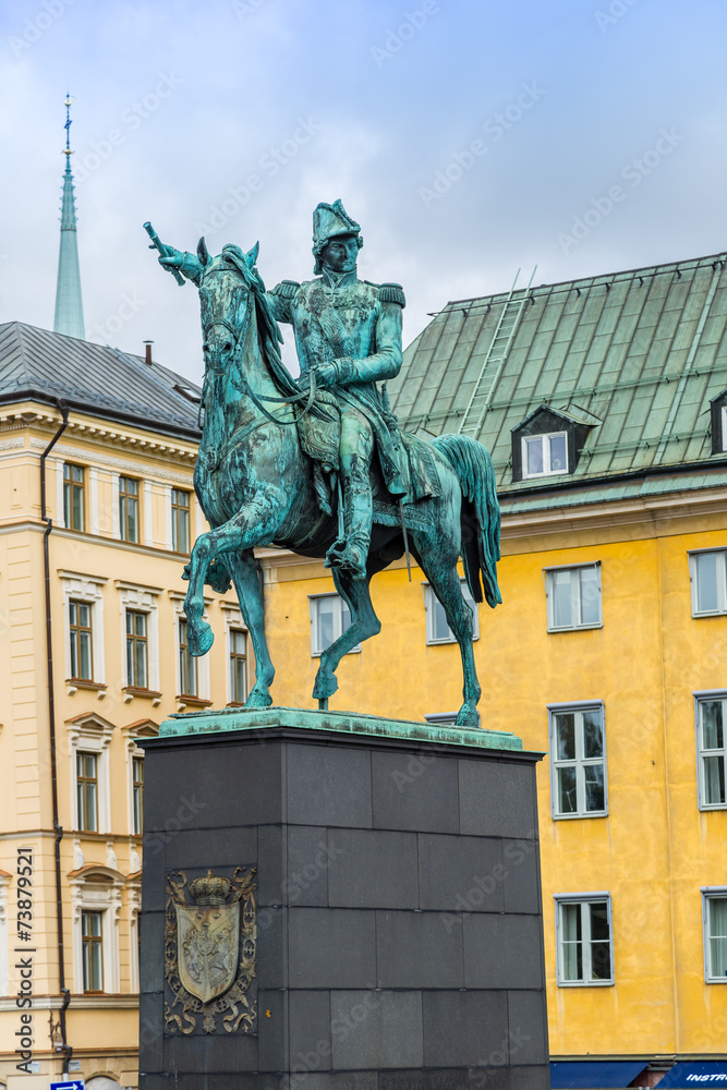 Obraz premium Statue of Charles XIV John king of Sweden