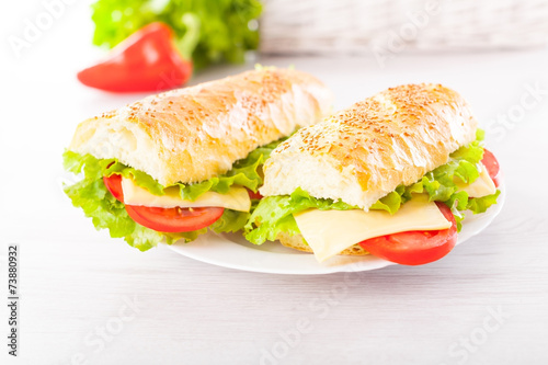 Fresh and tasty sandwiches