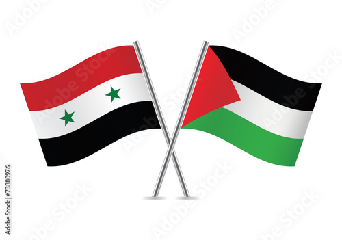 Free Download Syrian and Palestinian flags. Vector illustration. - GFXLoad