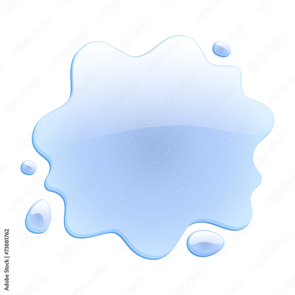 Water splash isolated on white background.