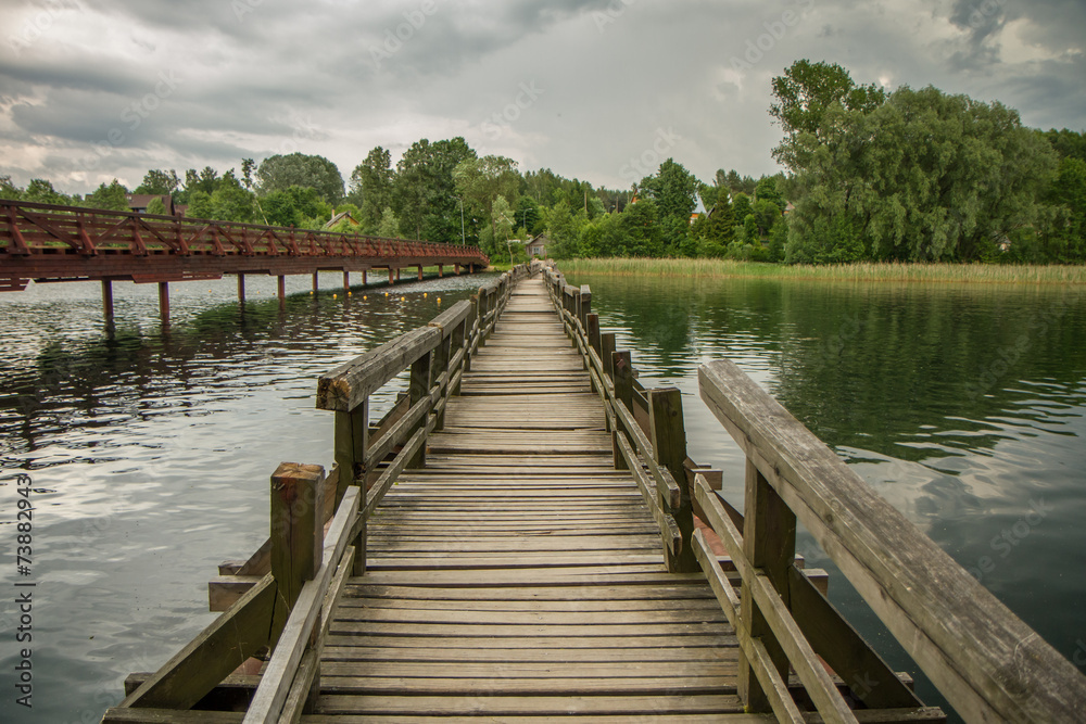 the swinging bridge over the lake the swinging bridge over the lake