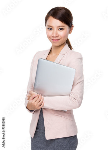 Businesswoman with notebook computer