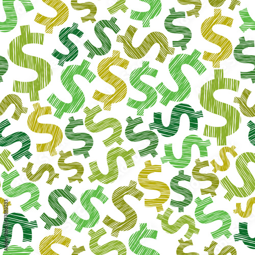 Dollar seamless background, economy and money theme vector seaml