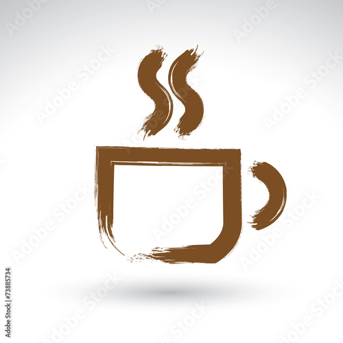 Hand drawn coffee cup icon,...