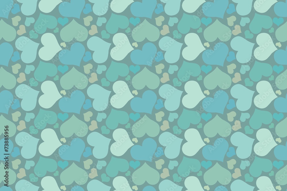 Endless blue romantic simple pattern.