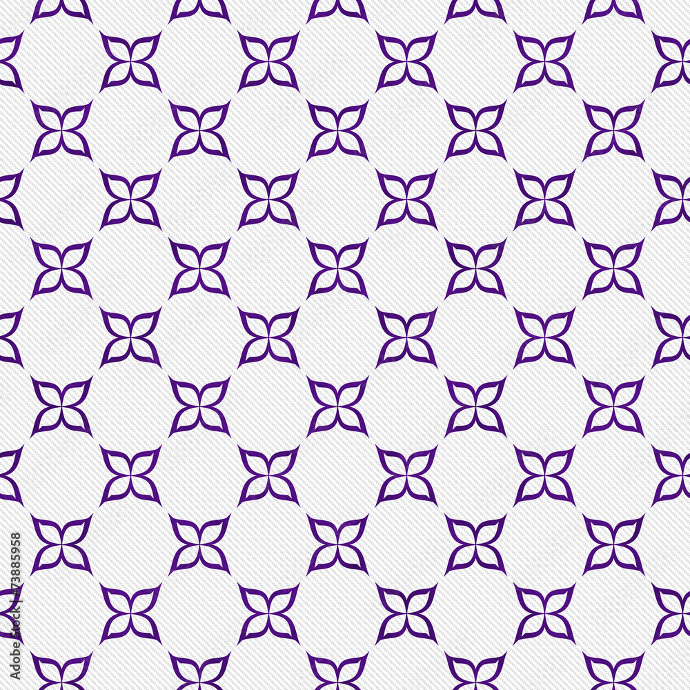 Naklejka premium Purple and White Flower Repeat Pattern Background