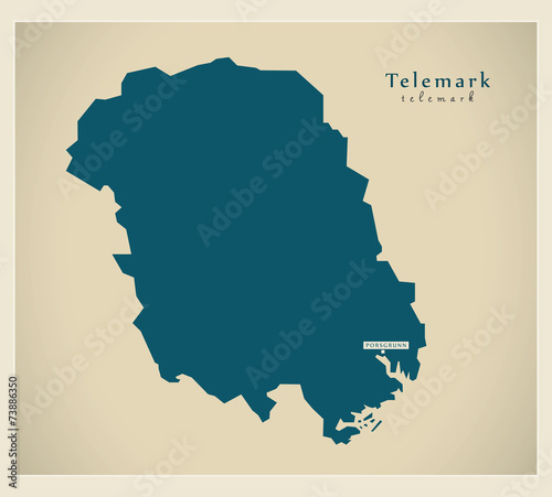 Modern Map - Telemark NO