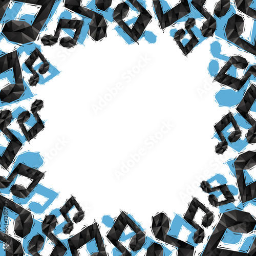Music notes border made in ...
