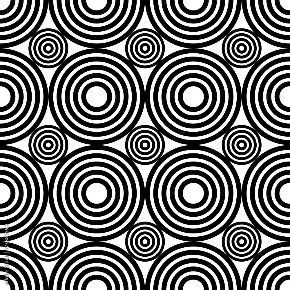 Seamless geometric black and white stripes background, simple ve