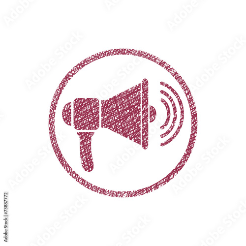 Loudspeaker vector icon wit...