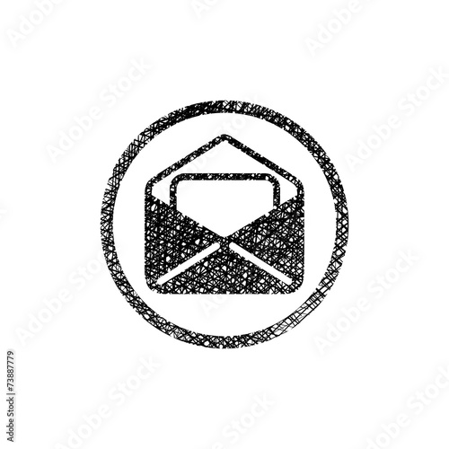 Envelope mail vector icon w...