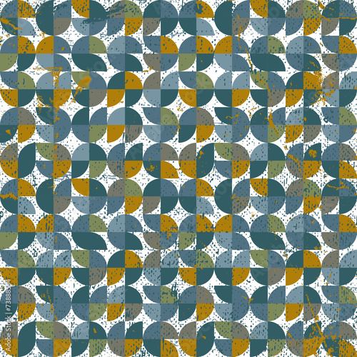 Bild auf Leinwand Bright pacman theme iterative background.